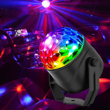 Load image into Gallery viewer, Sound Activated Rotating Disco Magic Ball Light DJ Party Lights RGB LED Stage Light Projector Lamp For KTV Car Bar Xmas Wedding Sound Party
