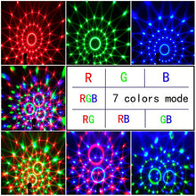 Load image into Gallery viewer, Sound Activated Rotating Disco Magic Ball Light DJ Party Lights RGB LED Stage Light Projector Lamp For KTV Car Bar Xmas Wedding Sound Party
