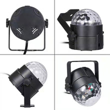 Load image into Gallery viewer, Sound Activated Rotating Disco Magic Ball Light DJ Party Lights RGB LED Stage Light Projector Lamp For KTV Car Bar Xmas Wedding Sound Party
