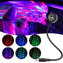 Load image into Gallery viewer, USB LED DJ Stage Lights RGB Sound Activated Rotating Disco Party Magic Ball Projector Lamp Home Car Atmosphere Christmas
