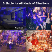 Load image into Gallery viewer, USB LED DJ Stage Lights RGB Sound Activated Rotating Disco Party Magic Ball Projector Lamp Home Car Atmosphere Christmas
