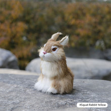 Load image into Gallery viewer, Simulation Chick Rabbit Plush Toy Children Cognition Chicken Model Figurine Realistic Furry Animal Doll Chicken Easter Gift Kids
