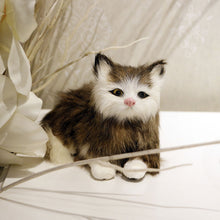 Load image into Gallery viewer, Simulation Mini Cat Fur Model Plush Cats Children Birthday Gifts Imitation Animal Doll Home Decor
