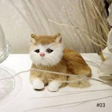 Load image into Gallery viewer, Simulation Mini Cat Fur Model Plush Cats Children Birthday Gifts Imitation Animal Doll Home Decor
