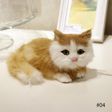 Load image into Gallery viewer, Simulation Mini Cat Fur Model Plush Cats Children Birthday Gifts Imitation Animal Doll Home Decor
