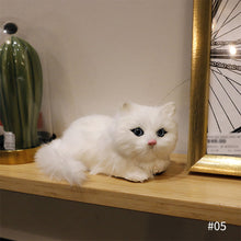 Load image into Gallery viewer, Simulation Mini Cat Fur Model Plush Cats Children Birthday Gifts Imitation Animal Doll Home Decor
