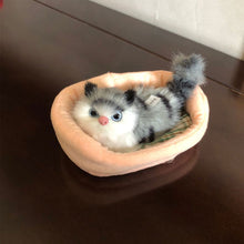 Load image into Gallery viewer, Simulation Mini Cat Cute Plush Cats with Sound Children Birthday Gifts Creative Imitation Cat Ornaments Home Decoration Supplies
