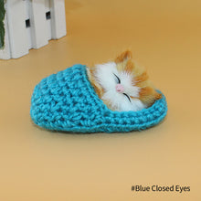 Load image into Gallery viewer, Simulation Mini Cat Cute Plush Cats with Sound Children Birthday Gifts Creative Imitation Cat Ornaments Home Decoration Supplies
