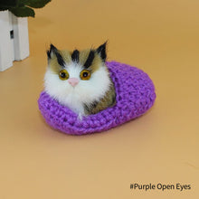 Load image into Gallery viewer, Simulation Mini Cat Cute Plush Cats with Sound Children Birthday Gifts Creative Imitation Cat Ornaments Home Decoration Supplies

