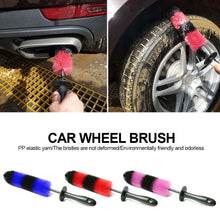 Load image into Gallery viewer, Multifunction Dual Color Car Wheel Brush Tire Rim Detailing Brush Car Wheel Wash Cleaning Plastic Handle Auto Washing Tools

