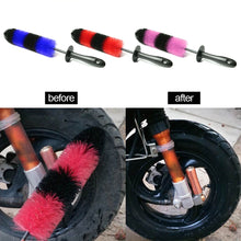 Load image into Gallery viewer, Multifunction Dual Color Car Wheel Brush Tire Rim Detailing Brush Car Wheel Wash Cleaning Plastic Handle Auto Washing Tools
