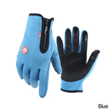 Load image into Gallery viewer, Outdoor Waterproof Gloves Winter Touch Screen Ski Gloves Men's and women's Wind-proof Cycling Gloves
