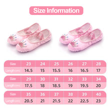 Load image into Gallery viewer, Girls Embroidered Cartoon Crown Ballet Shoes Kids Dance Slippers Professional Soft Sole Girls Female Ballet Yoga Gym Dance Shoes
