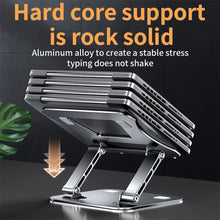 Load image into Gallery viewer, Laptop Stand Adjustable Aluminum Alloy Notebook Tablet Stand Up to 17 Inch Laptop Portable Fold Holder Cooling Bracket Support
