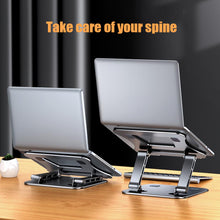 Load image into Gallery viewer, Laptop Stand Adjustable Aluminum Alloy Notebook Tablet Stand Up to 17 Inch Laptop Portable Fold Holder Cooling Bracket Support
