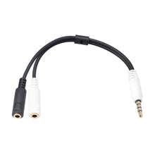 Load image into Gallery viewer, 3.5mm One Point Two Headphone Microphone Splitter Ctia Standard Connection Audio Cable 20cm

