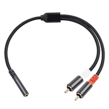 Load image into Gallery viewer, Double Shielded Line 3.5 Female To 2rca One Point Two Double Lotus Audio Line Pure Copper Transfer Line 0.3 Meters
