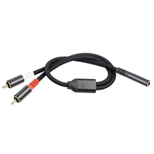 Load image into Gallery viewer, Double Shielded Line 3.5 Female To 2rca One Point Two Double Lotus Audio Line Pure Copper Transfer Line 0.3 Meters
