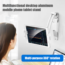 Load image into Gallery viewer, Multifunctional Desktop Aluminum Alloy Mobile Phone Tablet Bracket Chase Drama Brush Video Online Class Universal Lazy Wall Bracket
