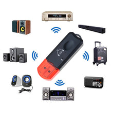Load image into Gallery viewer, Wireless USB Bluetooth V2.1 Receiver Adapter Dongle with Mic Stereo Audio Music Handfrees For Car Kit Home Speaker
