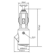 Load image into Gallery viewer, 15A 12V/24V Car Cigarette Lighter Plug Socket Converter Accessories With LED Indicator Light &amp; Switch
