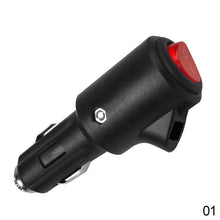 Load image into Gallery viewer, 15A 12V/24V Car Cigarette Lighter Plug Socket Converter Accessories With LED Indicator Light &amp; Switch
