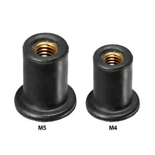 Load image into Gallery viewer, 10Pcs M4/M5 Motorcycle Windshield Rubber Nuts Bolts Screws Modified Fasteners For Kayaking Rubber Well ATV
