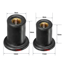 Load image into Gallery viewer, 10Pcs M4/M5 Motorcycle Windshield Rubber Nuts Bolts Screws Modified Fasteners For Kayaking Rubber Well ATV
