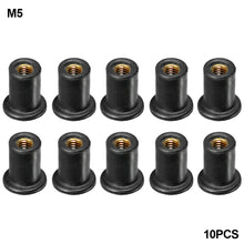 Load image into Gallery viewer, 10Pcs M4/M5 Motorcycle Windshield Rubber Nuts Bolts Screws Modified Fasteners For Kayaking Rubber Well ATV

