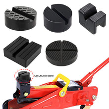 Load image into Gallery viewer, Universal Portable Car Lift Jack Stand Rubber Pads Black Rubber Slotted Floor Jack Pad Frame Rail Adapter
