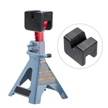 Load image into Gallery viewer, Universal Portable Car Lift Jack Stand Rubber Pads Black Rubber Slotted Floor Jack Pad Frame Rail Adapter
