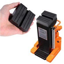 Load image into Gallery viewer, Universal Portable Car Lift Jack Stand Rubber Pads Black Rubber Slotted Floor Jack Pad Frame Rail Adapter
