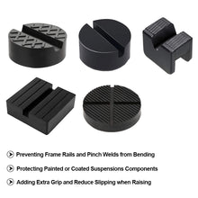 Load image into Gallery viewer, Universal Portable Car Lift Jack Stand Rubber Pads Black Rubber Slotted Floor Jack Pad Frame Rail Adapter
