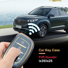Load image into Gallery viewer, TPU Car Key Case Cover Shell for Hyundai Tucson Santa Fe Rena Sonata Elantra Creta Ix35 Ix45 I10 I30 I40 4 Button Key Case
