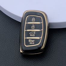 Load image into Gallery viewer, TPU Car Key Case Cover Shell for Hyundai Tucson Santa Fe Rena Sonata Elantra Creta Ix35 Ix45 I10 I30 I40 4 Button Key Case
