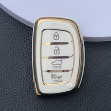 Load image into Gallery viewer, TPU Car Key Case Cover Shell for Hyundai Tucson Santa Fe Rena Sonata Elantra Creta Ix35 Ix45 I10 I30 I40 4 Button Key Case

