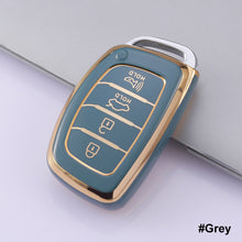 Load image into Gallery viewer, TPU Car Key Case Cover Shell for Hyundai Tucson Santa Fe Rena Sonata Elantra Creta Ix35 Ix45 I10 I30 I40 4 Button Key Case

