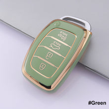 Load image into Gallery viewer, TPU Car Key Case Cover Shell for Hyundai Tucson Santa Fe Rena Sonata Elantra Creta Ix35 Ix45 I10 I30 I40 4 Button Key Case
