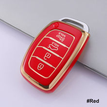 Load image into Gallery viewer, TPU Car Key Case Cover Shell for Hyundai Tucson Santa Fe Rena Sonata Elantra Creta Ix35 Ix45 I10 I30 I40 4 Button Key Case
