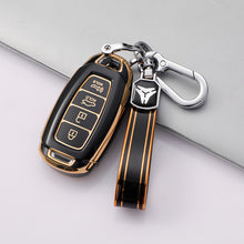 Load image into Gallery viewer, TPU Car Key Fob Case Key Fob Cover for Hyundai i30 Ix35 KONA Encino Solaris Azera Grandeur Ig Accent Santa Fe Palisade Keyless
