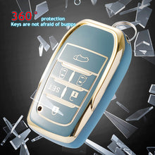 Load image into Gallery viewer, 6 Button Car Key Case For Toyota Alphard PREVIA Voxy Noah Esquire Vellfire Harrier Shell Fob Holder Car Key Cover Key Shell
