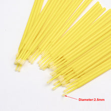 Load image into Gallery viewer, 100Pcs Up Paint Micro Brush Tips 1mm Mini Car Touch Up Paint Micro Brush Yellow Auto Applicator Sticks Detailing Car Products
