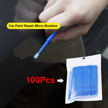 Load image into Gallery viewer, 100pcs Mini Head Car Brushes Paint Touch-up Up Paint Micro Brush Tips Auto Brush Car Parts Head Mini Spray Car Applicator Stick
