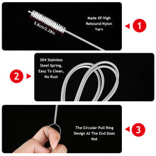 Load image into Gallery viewer, Stainless Steel Car Drain Dredge Cleaning Scrub Brush Sunroof Door Windshield Cleaning Brush Auto Drain Hole Pipe Clean Brush
