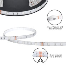 Load image into Gallery viewer, 60led/m LED Strip Light 3528SMD TV Backlight IR 44 Key Remote Control Wall Flexible Background Light Led Lighting RGB Tape Party Decoration Light String
