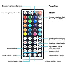 Load image into Gallery viewer, 60led/m LED Strip Light 3528SMD TV Backlight IR 44 Key Remote Control Wall Flexible Background Light Led Lighting RGB Tape Party Decoration Light String
