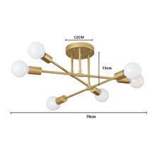 Load image into Gallery viewer, Modern Ceiling Chandelier 6 Head Home Living Room Bedroom Decoration Ceiling Lamp Dining Room Iron Ceiling Lights
