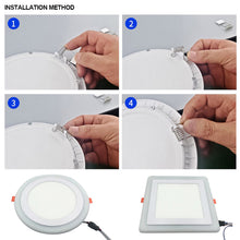 Load image into Gallery viewer, Dual Color Acrylic LED Recessed Ceiling Panel Down Lights Ultra Thin Lamp for Indoor Office Lighting Blue White Light Color
