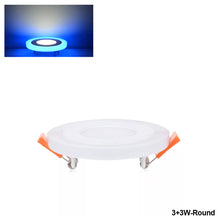 Load image into Gallery viewer, Dual Color Acrylic LED Recessed Ceiling Panel Down Lights Ultra Thin Lamp for Indoor Office Lighting Blue White Light Color

