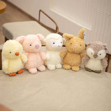 Load image into Gallery viewer, Cute Fluffy Plush Toys Stuffed Cartoon Animals Baby Appease Toy Plushies Bunny Chick Sheep Pig Owl Bear Fox Home Decor Gift Doll for Children Kids
